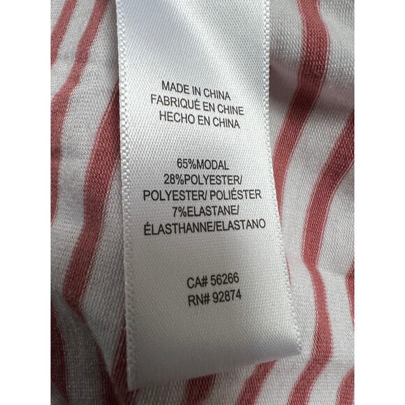 SPLENDID TOP WOMENS SIZE MEDIUM LULU CREW NECK TEE SHIRT RED WHITE STRIPES NEW - Picture 11 of 12